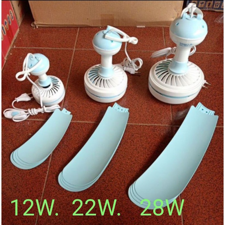Kipas Angin Gantung Kyzuku (4baling) 12watt/22watt/28w - mini fan 12watt 22watt 28watt