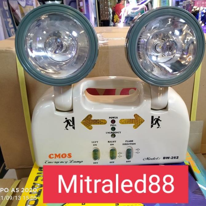 Lampu Led Emergensi 2mata CMOS BW 262 Exit Darurat Mata Kucing 6w/6Wat