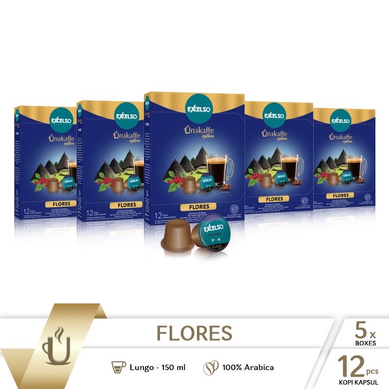 

Kopi Kapsul Excelso Unakaffe FLORES - 5 Folding Box