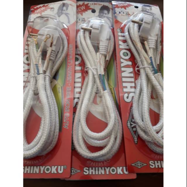 Kabel setrika shinyoku isi 3 panjang 1,8 M/ kabel setrika arde isi 3 shinyoku