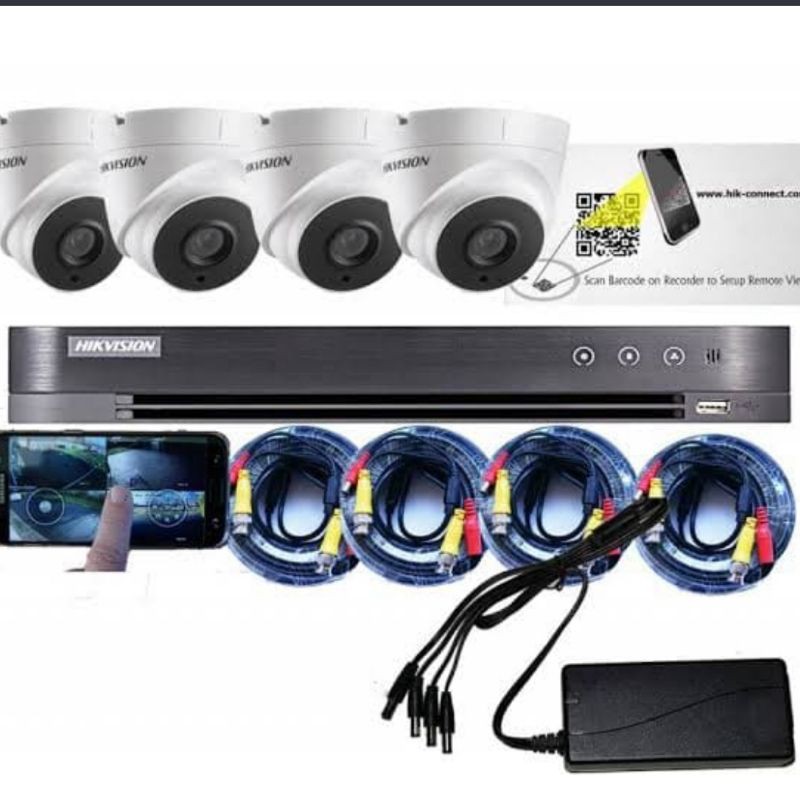 PAKET CCTV HIKVISION 4CH ULTRA 5MP KOMPLIT