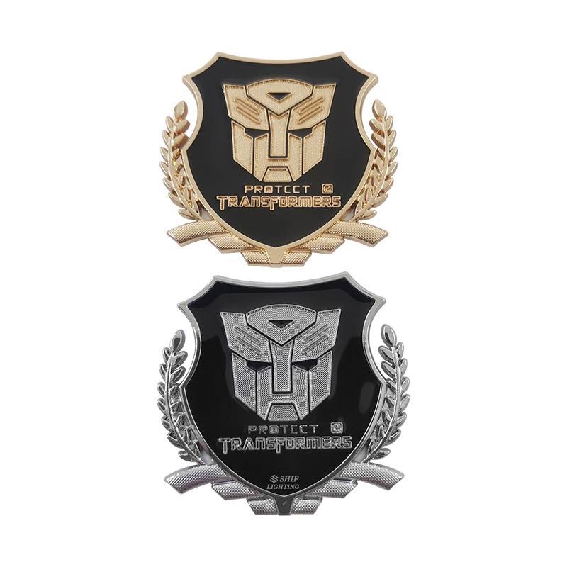 2 X Metal TF Transfomer Autobot Logo Car Auto Side Window Decorative Emblem Badge Sticker Decal