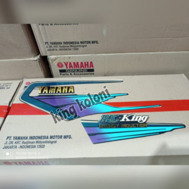 striping stiker Lis body rx king 96 hijau botol set emblem tangki emblem box aki