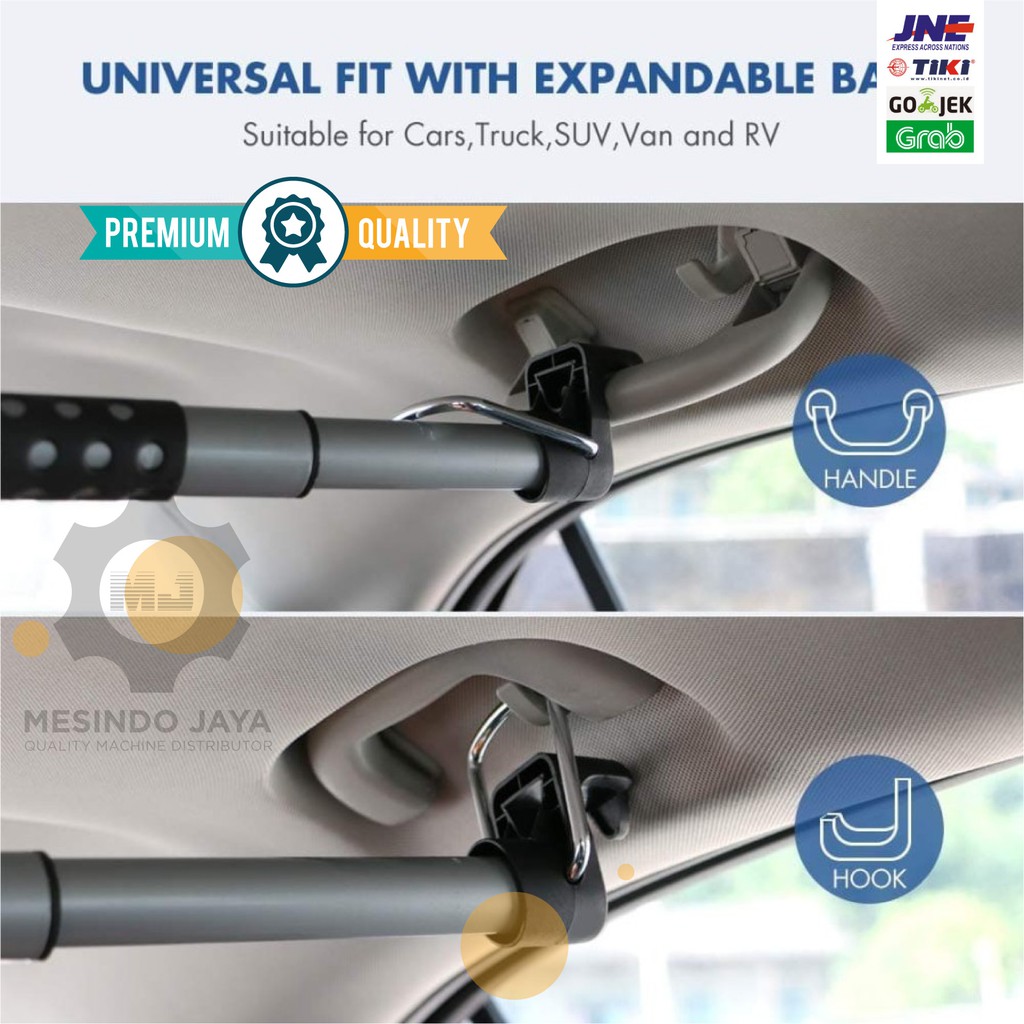 Gantungan Bar Baju Jas Pakaian Mobil / Car Hanger Clothes Bar Expandable Portable Hook Hanger Baju