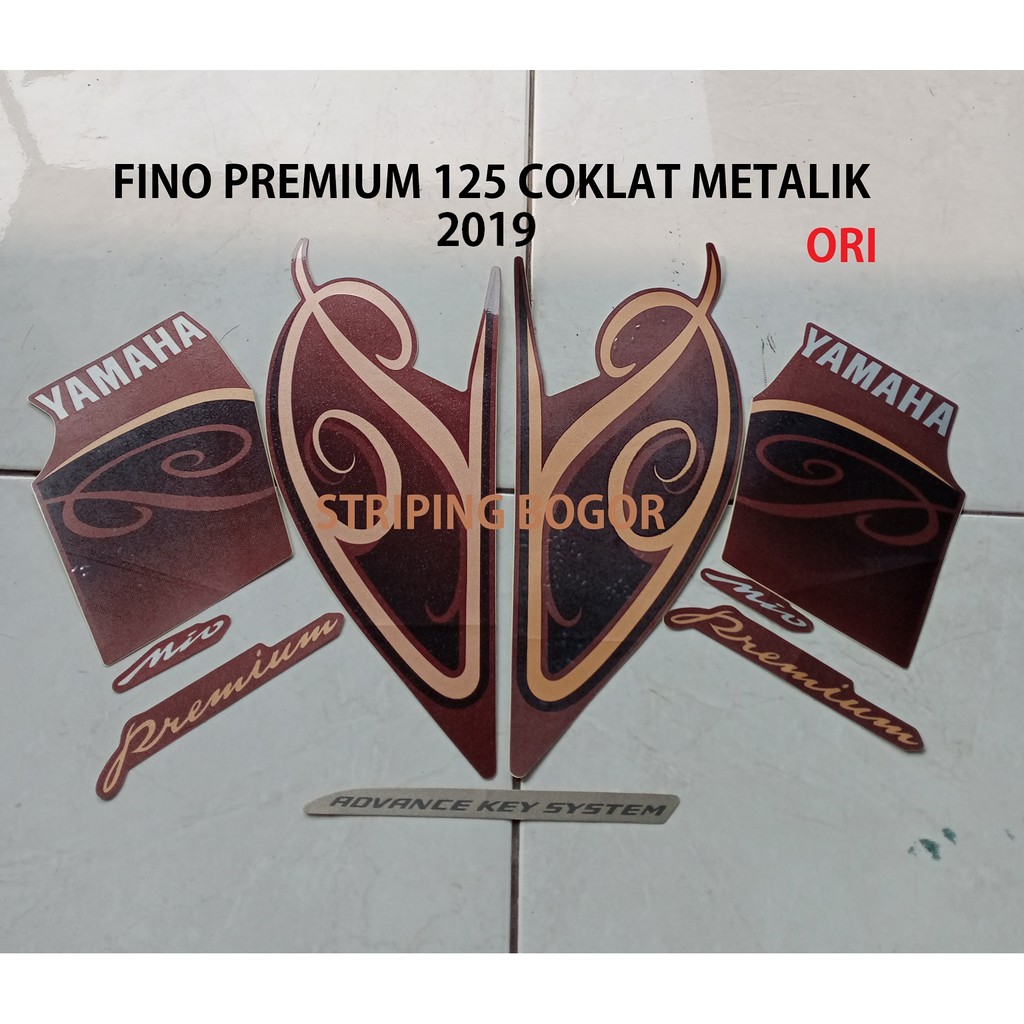 Sticker Motor yamaha Fino Premium 2019 Coklat Metalik