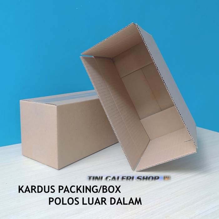 Kardus Packing-Box Polos Luar Dalam Uk.24x12x12 cm-Kardus Baru-1