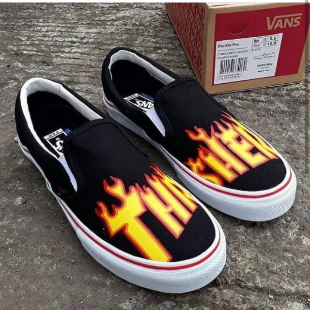 thrasher slip ons