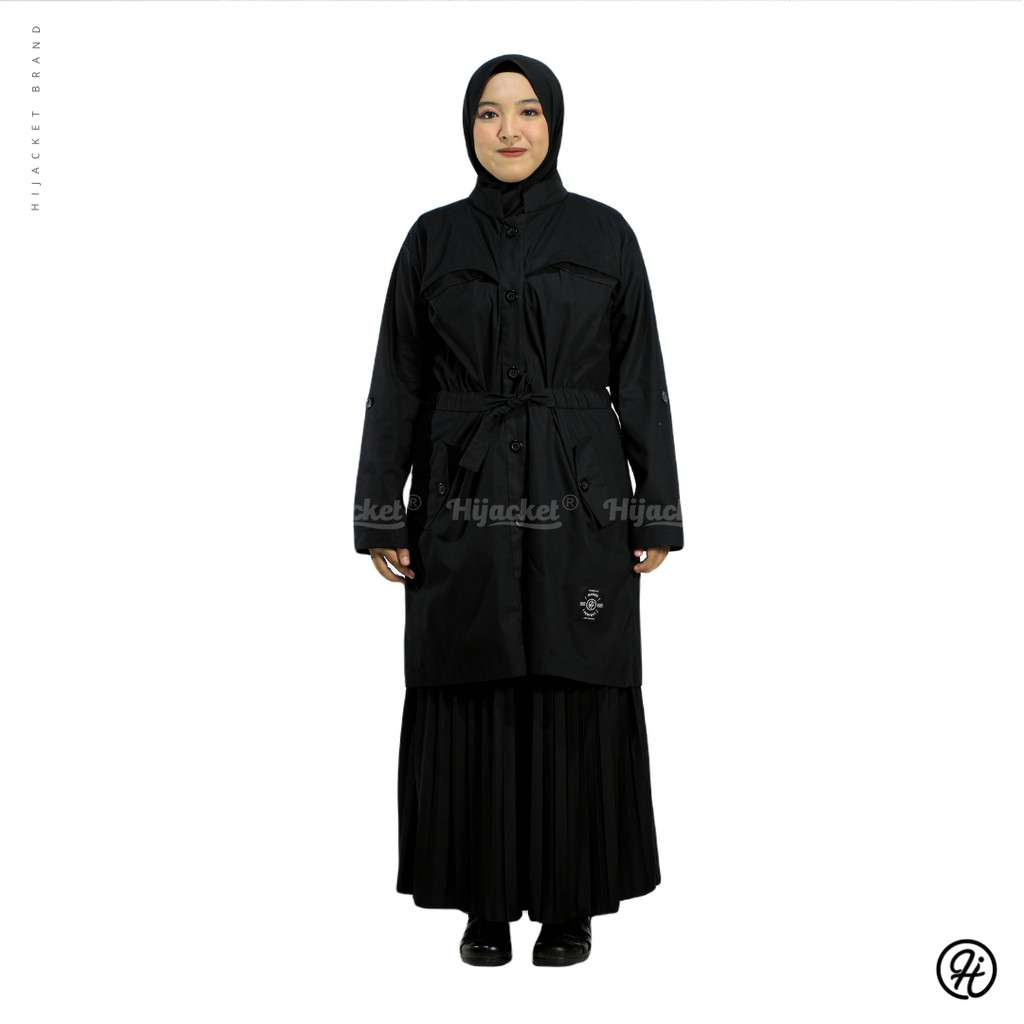 JAKET WANITA MUSLIMAH HIJACKET VALERIA / JAKET HIJABER / HIJAKE VALERIA-BLACK