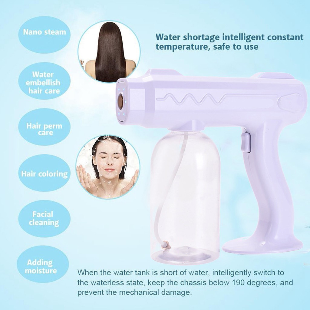 Rechargeable Nano Sprayer Machine 800ml Wireless Nano Steam Mist Hair Care