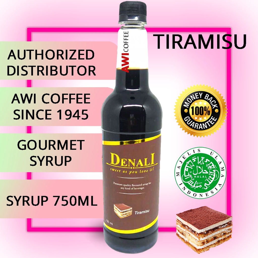 

Awi Segar Harum I Syrup Tiramisu 750ml I denali I coffee | Flavored