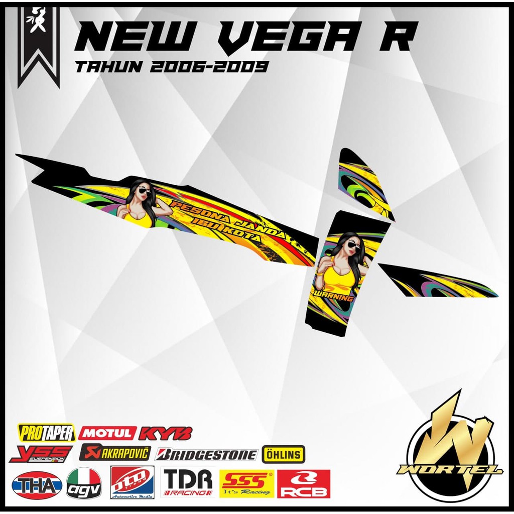 Striping Vega R New-Stiker Lis Decal Motor New Vega R Janda