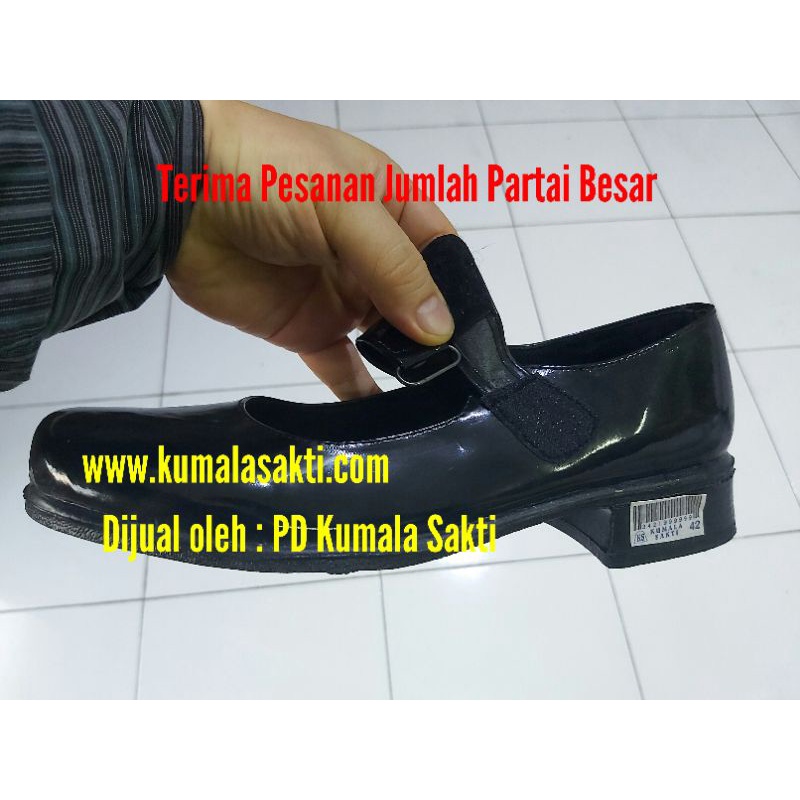 Sepatu Polwan PDH Kilap Tapi 1 Perekat Hak 3cm |Sepatu Paskibraka|Peci Paskibraka|Garuda Viber Peniti|Pangkat Paskibraka|Kendit|Sepatu Satpam Security