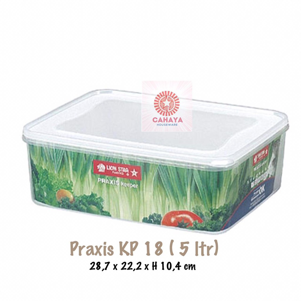 Toples Kerupuk Praxis Keeper 301 5Liter KP-18 Lion Star Tempat Salad Buah Kotak Penyimpan Sayur