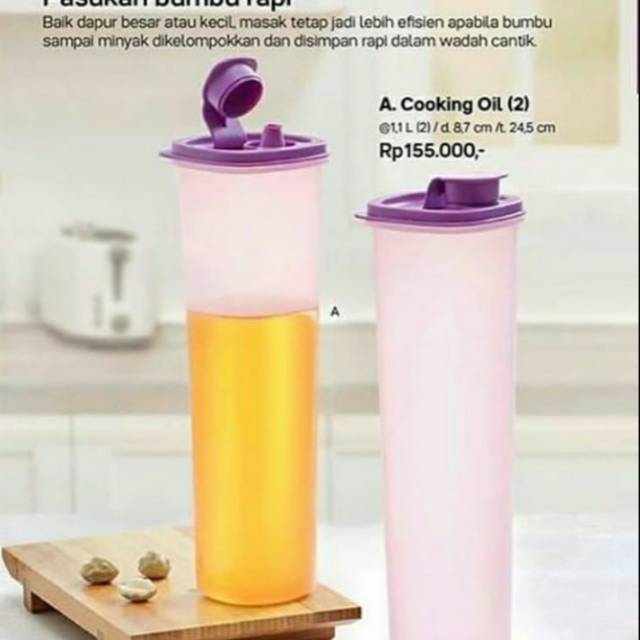 Set Minyak cooking oil tupperware
