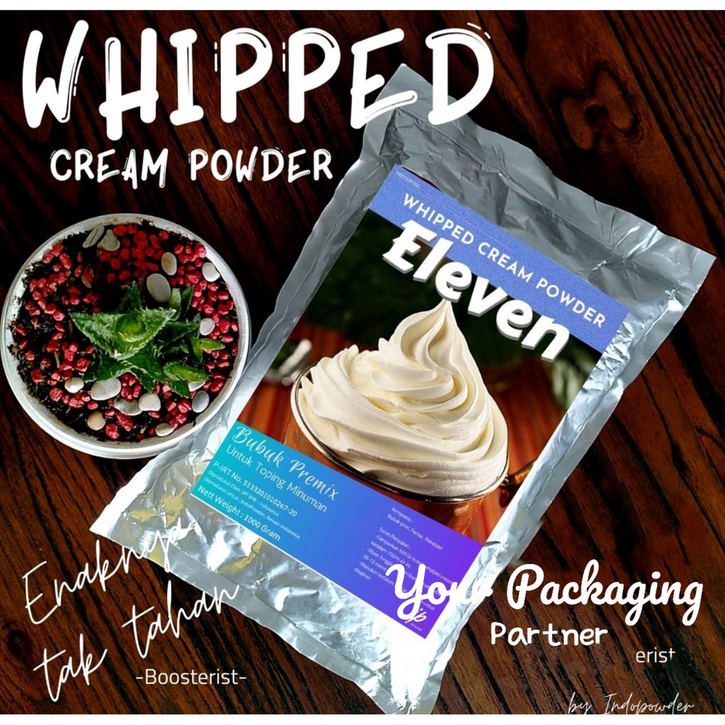 

ELEVEN - WHIPPED CREAM 1 Kg / Topping Whipped Cream / Bubuk Whipped Cream