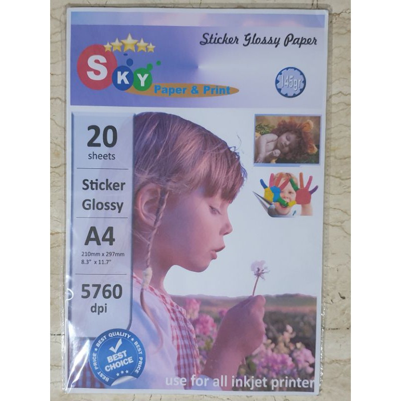

Photo Paper Sticker Glosy SKY Ukr. A4 isi 20lbr