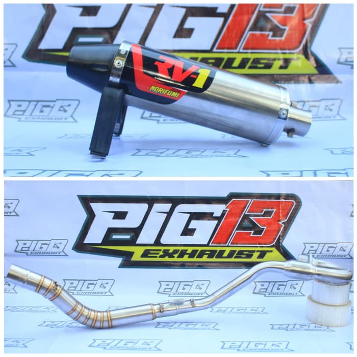 KNALPOT RACING NORIFUMI RV 1 FOR CRF 150L SEMI STAINLESS