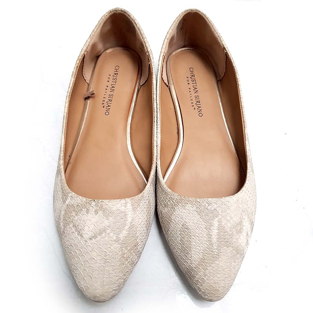 Christian Siriano for Payless 41.5 Snakeskin Flat Shoes Sepatu Wanita