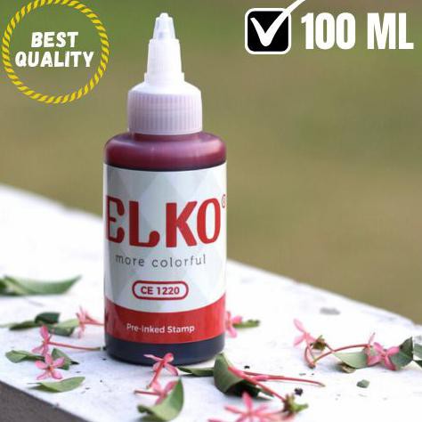 

[[BISA COD]] Tinta Stempel Flash Warna Merah Waterproof ELKO 100 ML Untuk Kertas