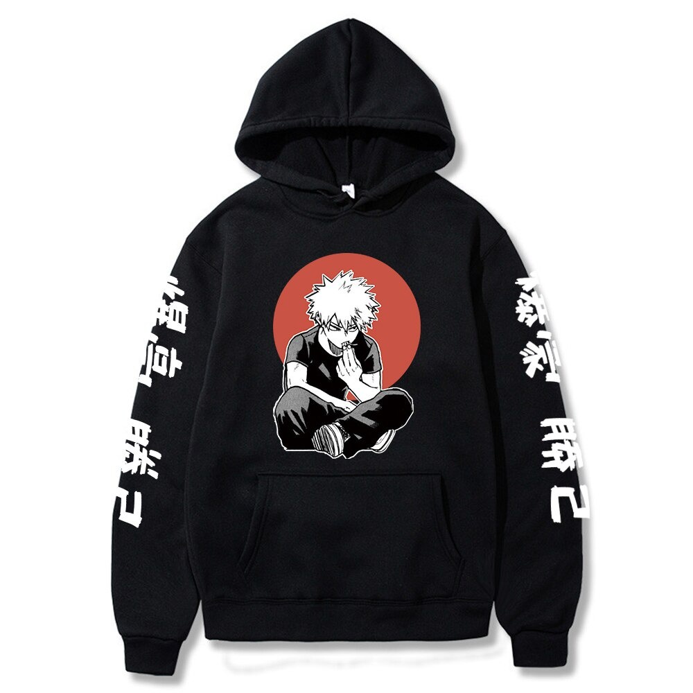 Jaket Hoodie Akatsuki bakugou katsuki Cowok Cewek manga My Hero academia