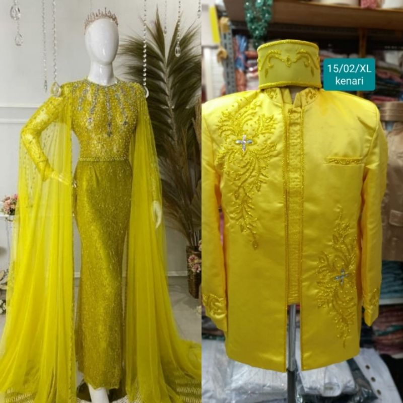 CAUPLE TERLARIS KEBAYA AKAD MODREN/KEBAYA BEREKOR LANSUNG |BAJU PENGANTIN MEWAH|KEBAYA DRESS COUPLE|GAUN DRESS MUSLIMAH