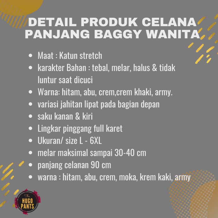 CELANA BAGGY PANTS WANITA JUMBO BIG SIZE CELANA BAHAN CELANA KERJA WANITA KANTOR BAWAHAN PEREMPUAN