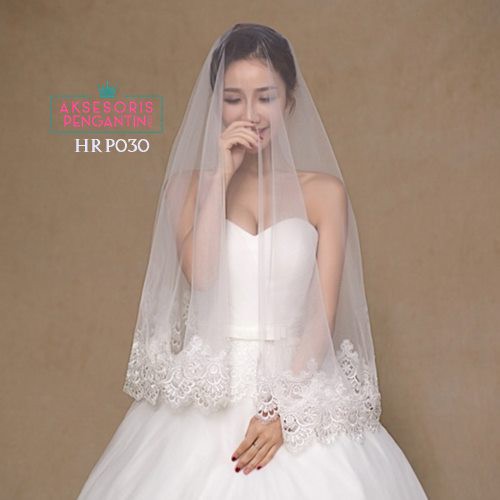 [STOCK TERBATAS] WEDDING VEIL  SLAYER PENGANTIN AKSESORIS PESTA BROKAT PUTIH HRP030