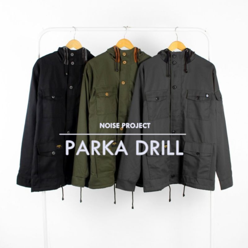 jaket parka pria parka jacket parka army hitam abu original wolv