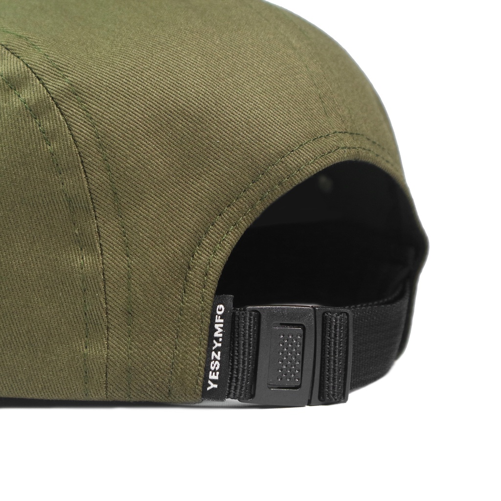 YESZY.MFG Impact Embroidery Olive 5 Panel Cap