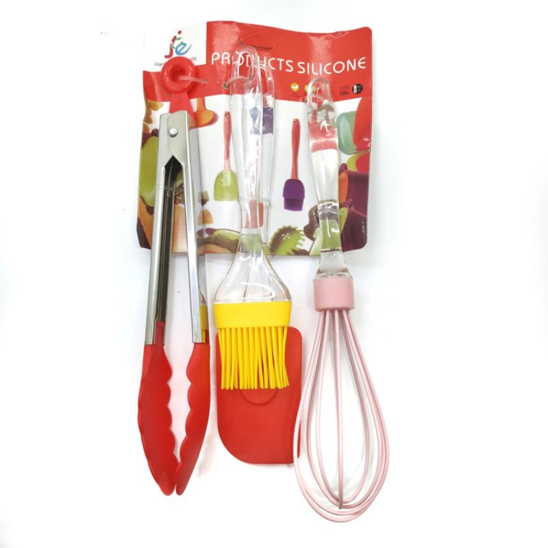 Sillicone Kitchenware Set 4 in1/ Alat memasak sillicone MJ403