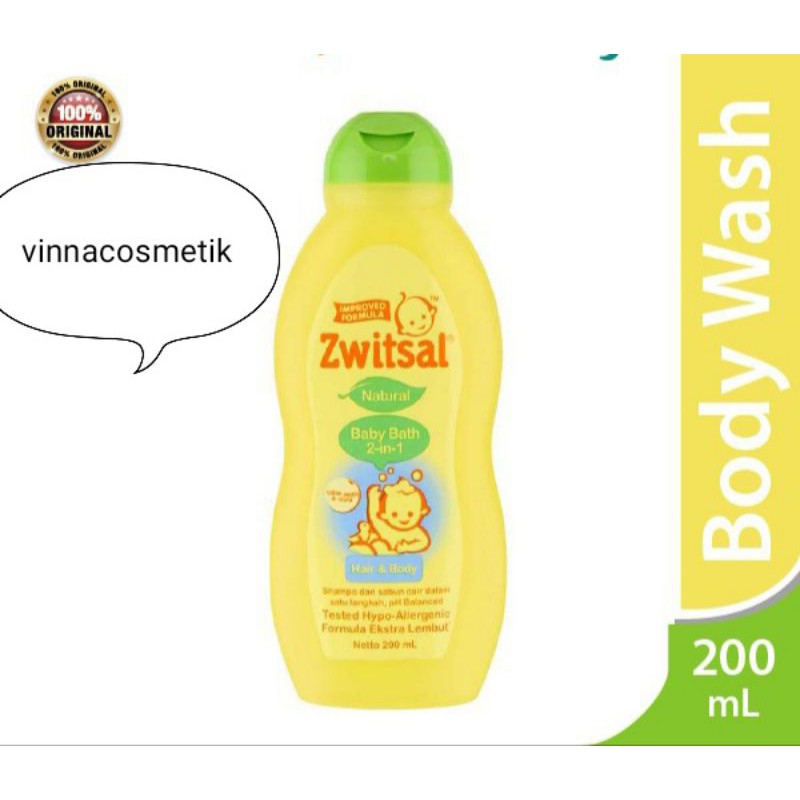 Zwitsal Aloe Vera Baby Bath Hair &amp; Body(sabun + shampoo bayi)Asli 100% Ready Ukuran 100 &amp; 200 ml