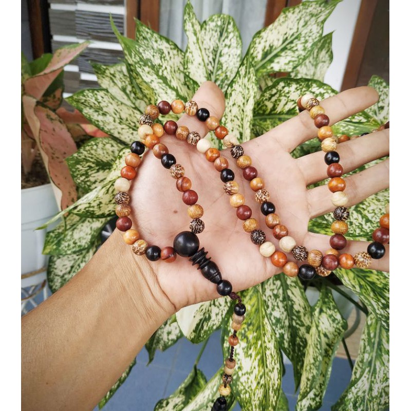 TASBIH KAYU SETIGI TASBIH GALIH KELOR TASBIH KAYU KUNO TASBIH 9 KAYU BERTUAH