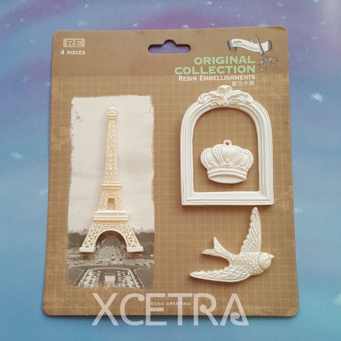 

Resin Emblishment/DIY Bahan Scrapbook paris