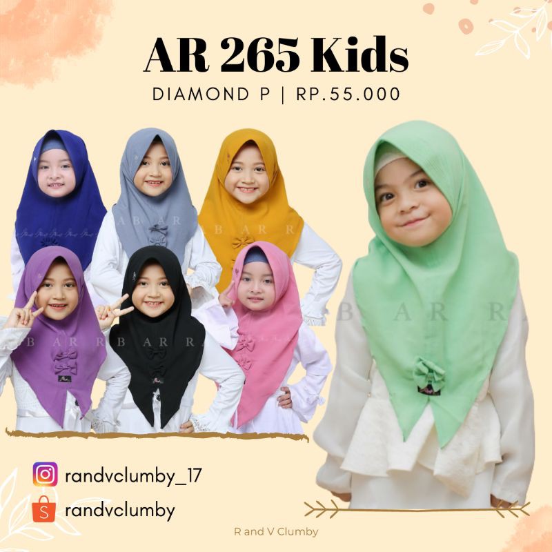 HIJAB ARRAFI KIDS WITH REYNA (AR 265 Kids) Hijab Anak, Kerudung Anak Arrafi