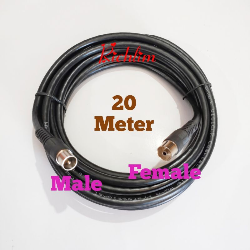 Kabel Antena TV Loop Out Kabel Antena TV paralel Male To Female