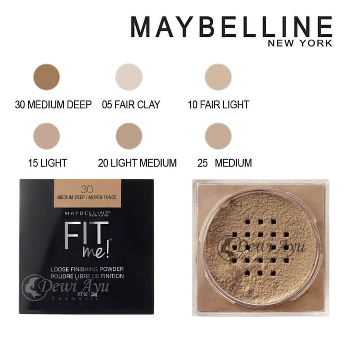 Maybelline Fit Me Loose Finishing Powder Foundation Make Up - 15 Light (Matte Foundation)