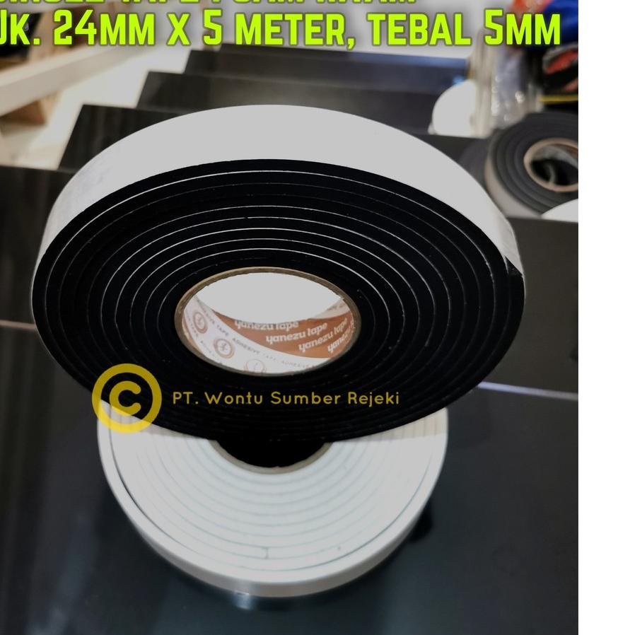 

Terbaik Single Foam Tape Hitam 24mm x 5 Meter tebal 5mm,.