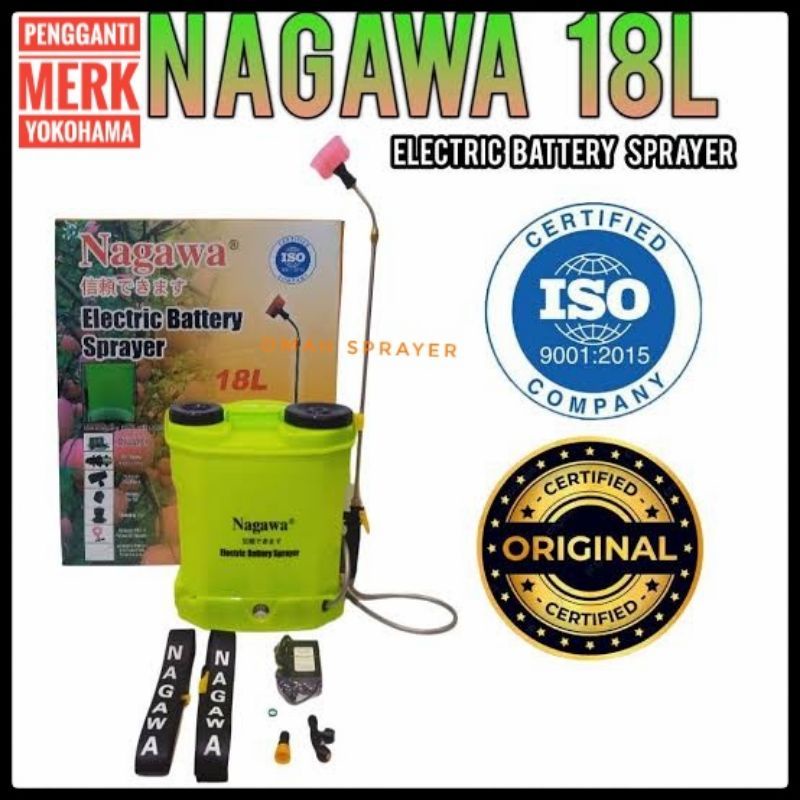 Tengki Sprayer Elektrik YOKOHAMA NAGAWA Super E Kabut Premium Charger