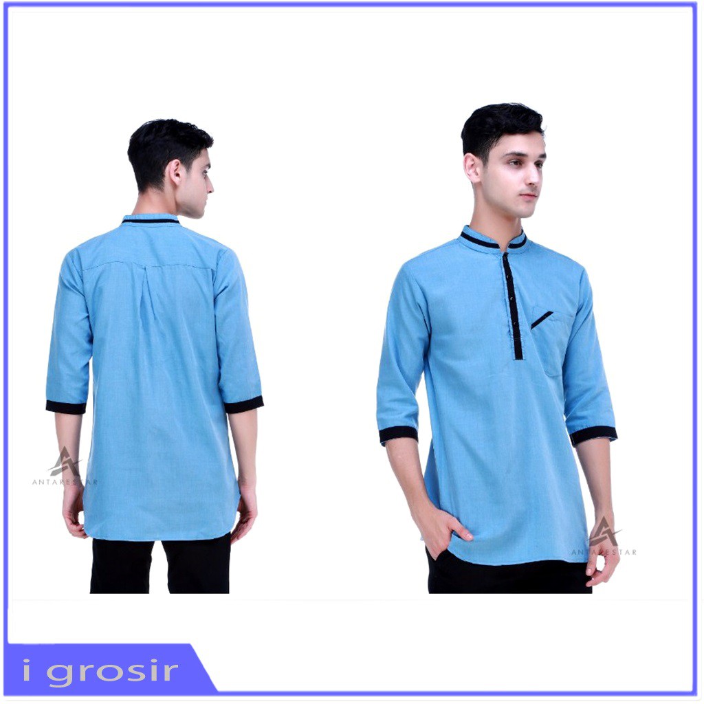 BAJU MUSLIM PRIA LENGAN PENDEK BAJU KOKO LENGAN PENDEK XXL KOKO PRIA DEWASA JUMBO MURAH LD 130