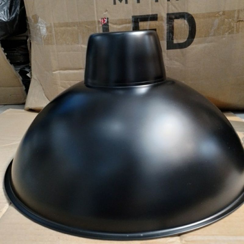 KAP LAMPU GANTUNG INDUSTRI ALUMINIUM HITAM 14 INCH | Shopee Indonesia