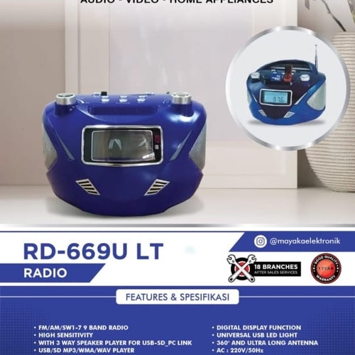 Mayaka RADIO RD -669U AM/FM/SW1-7 9 BAND RADIO WITH USB
