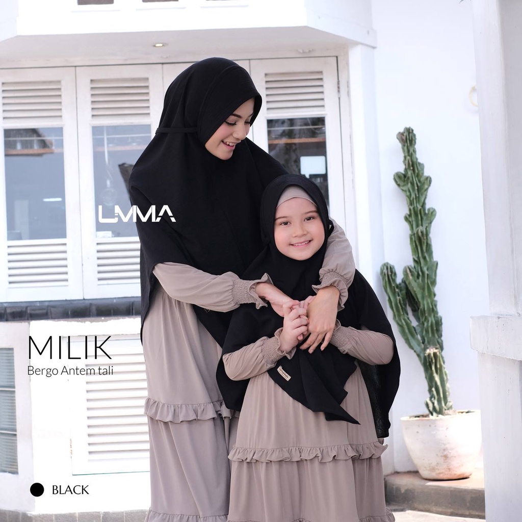 Umma Syari Bergo Milik bahan bianca crinkle Hijab Instan Antem griya_mey-8