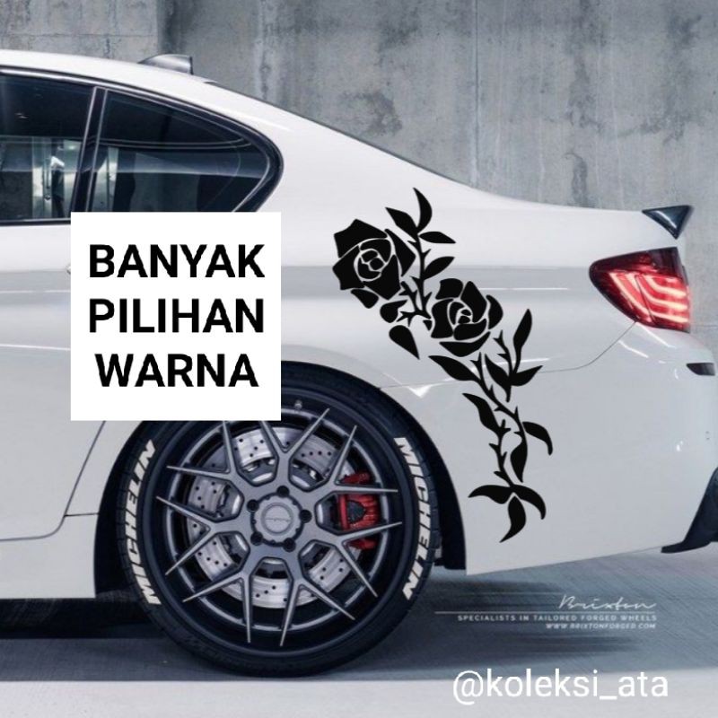 FLOWERS ART STIKER MOBIL DAN MOTOR