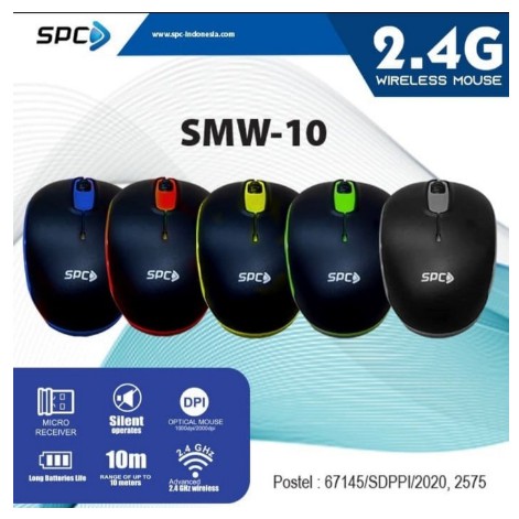 Mouse wireless SPC SMW-10 garansi 1 tahun bonus baterai