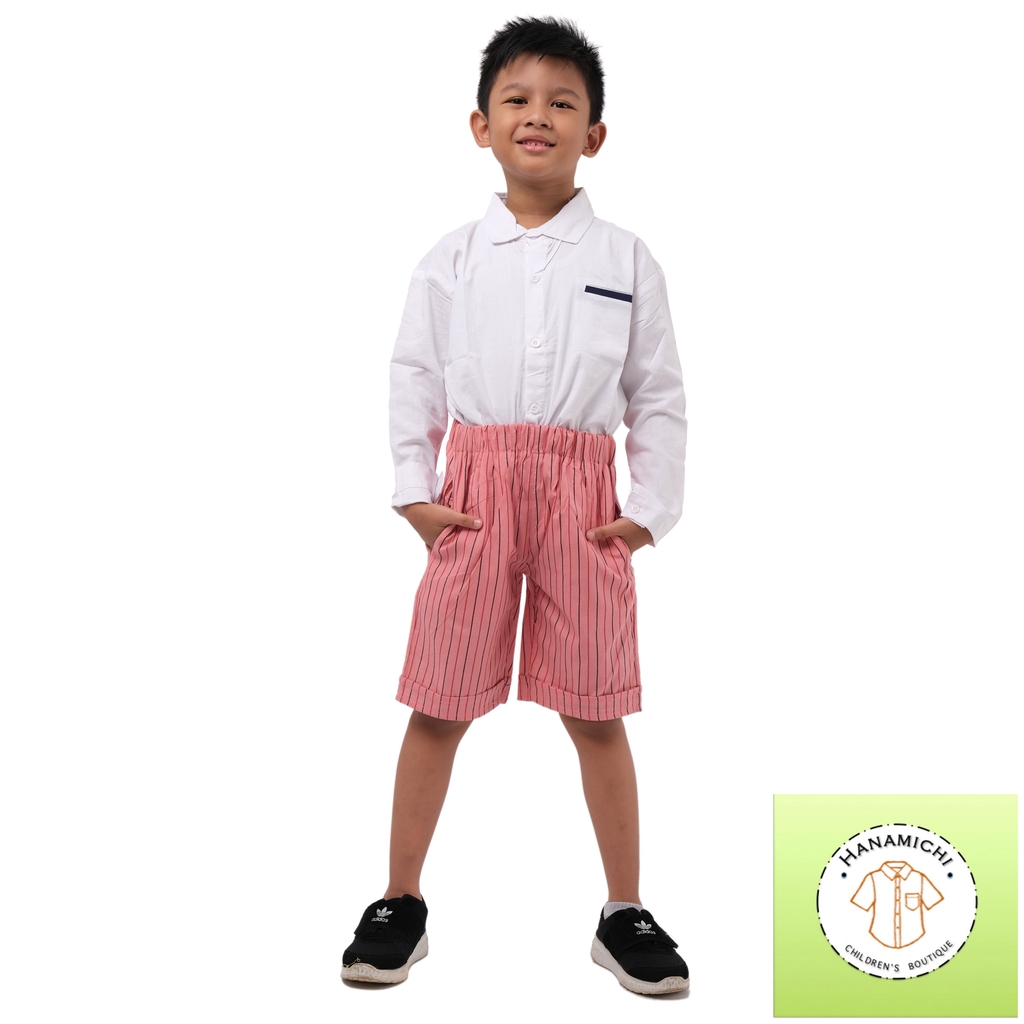 Hanamichi TRIS Celana Pendek Anak Motif Garis