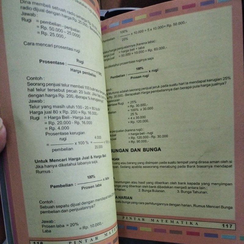 buku matematika 128 halaman(16x24cm)