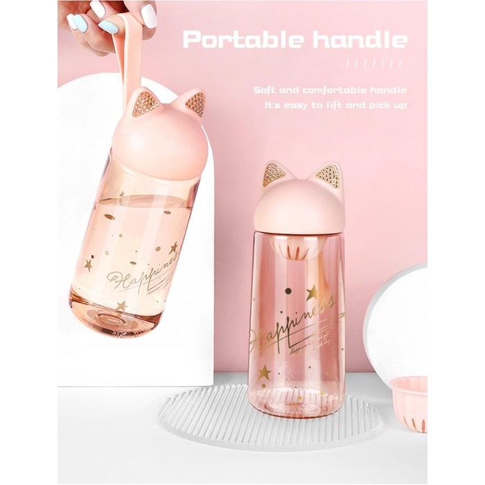 Tumblr | Botol Minum Anak Mini Lucu Plastik Bpa Free X&W U 1302 - 350 Ml