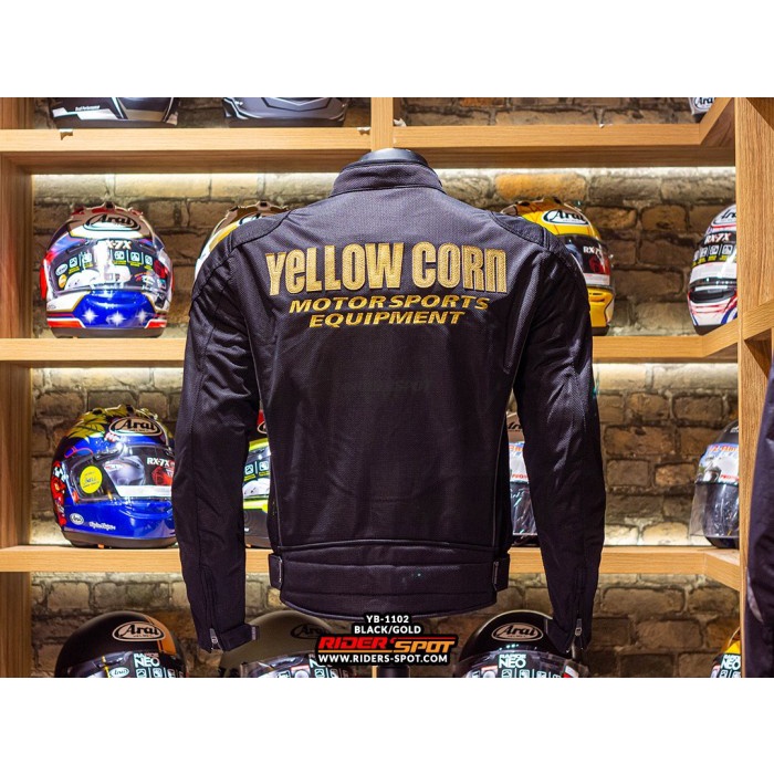 motor-jaket- jaket motor yellow corn yb-1102 black gold new collection 2021 riding -jaket-motor.