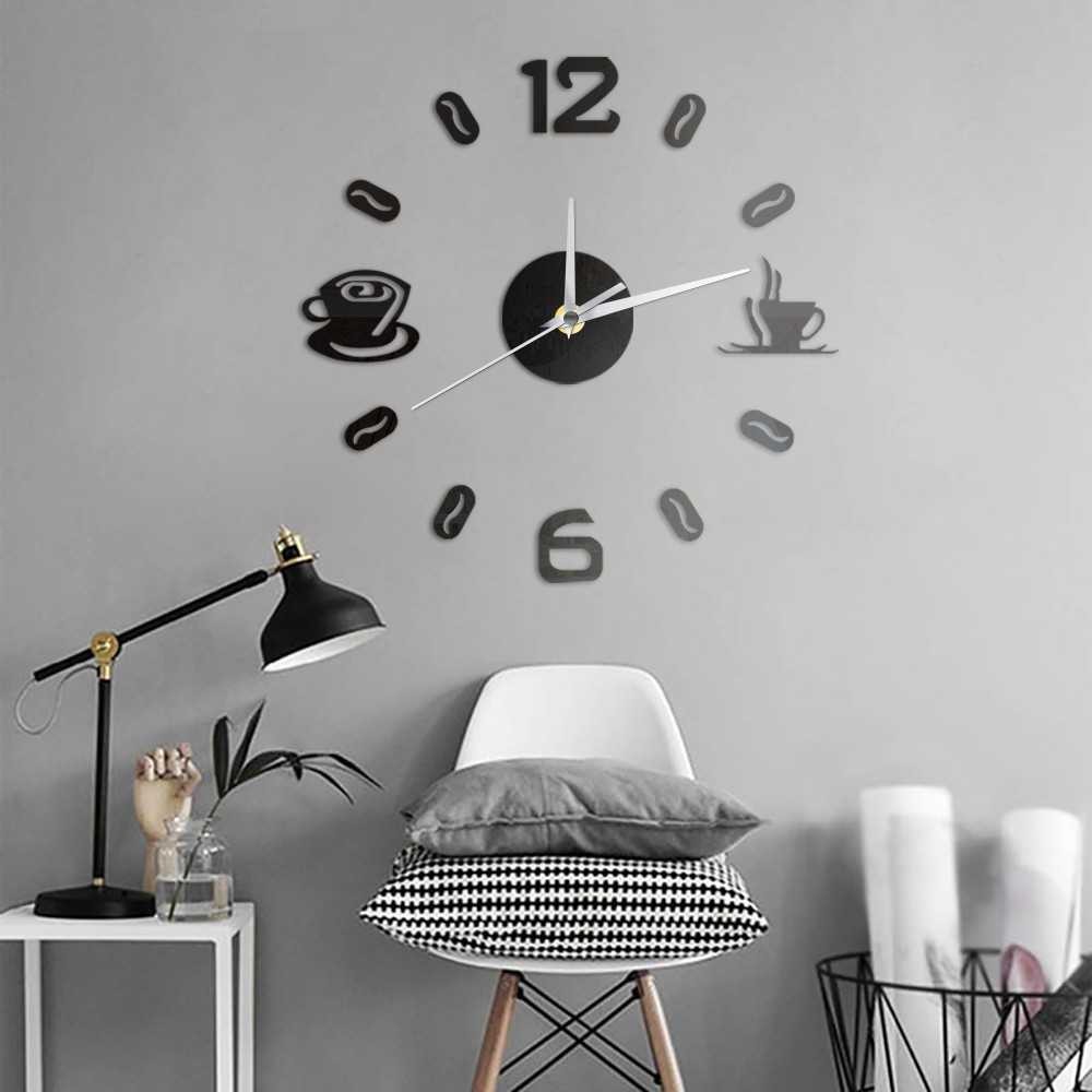 Terlariss !! Taffware Jam Dinding DIY Giant Wall Clock 50-60cm Coffee Bell - DIY-12