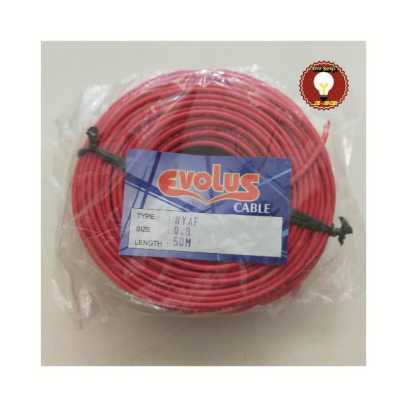 Kabel nyaf 0,8 50m/kabel serabut 0,8/kabel kecil serabut